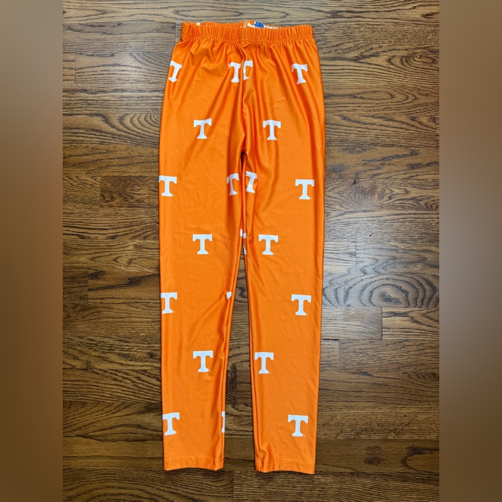 Viva La Fete Girls Collegiate Orange Tennessee Volunteers Leggings Size 10